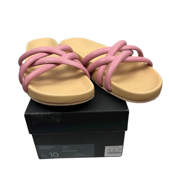 J. Crew Pacific Cushy Strap Sandals Bohemian Rose AY424 Leather Sz 10 NEW - Picture 3 of 11